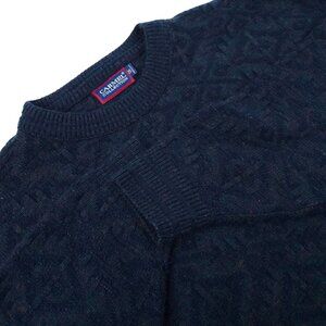 Carmel Collection Crewneck Pullover Sweater Size 1X Vintage 90s Made In USA Blue